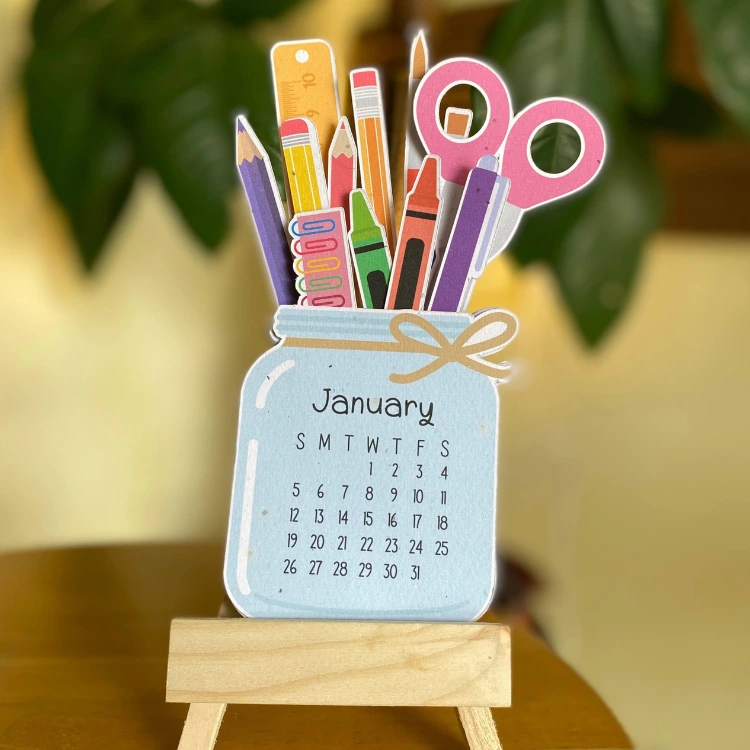 Shop eco friendly plantable desk calendar gift India